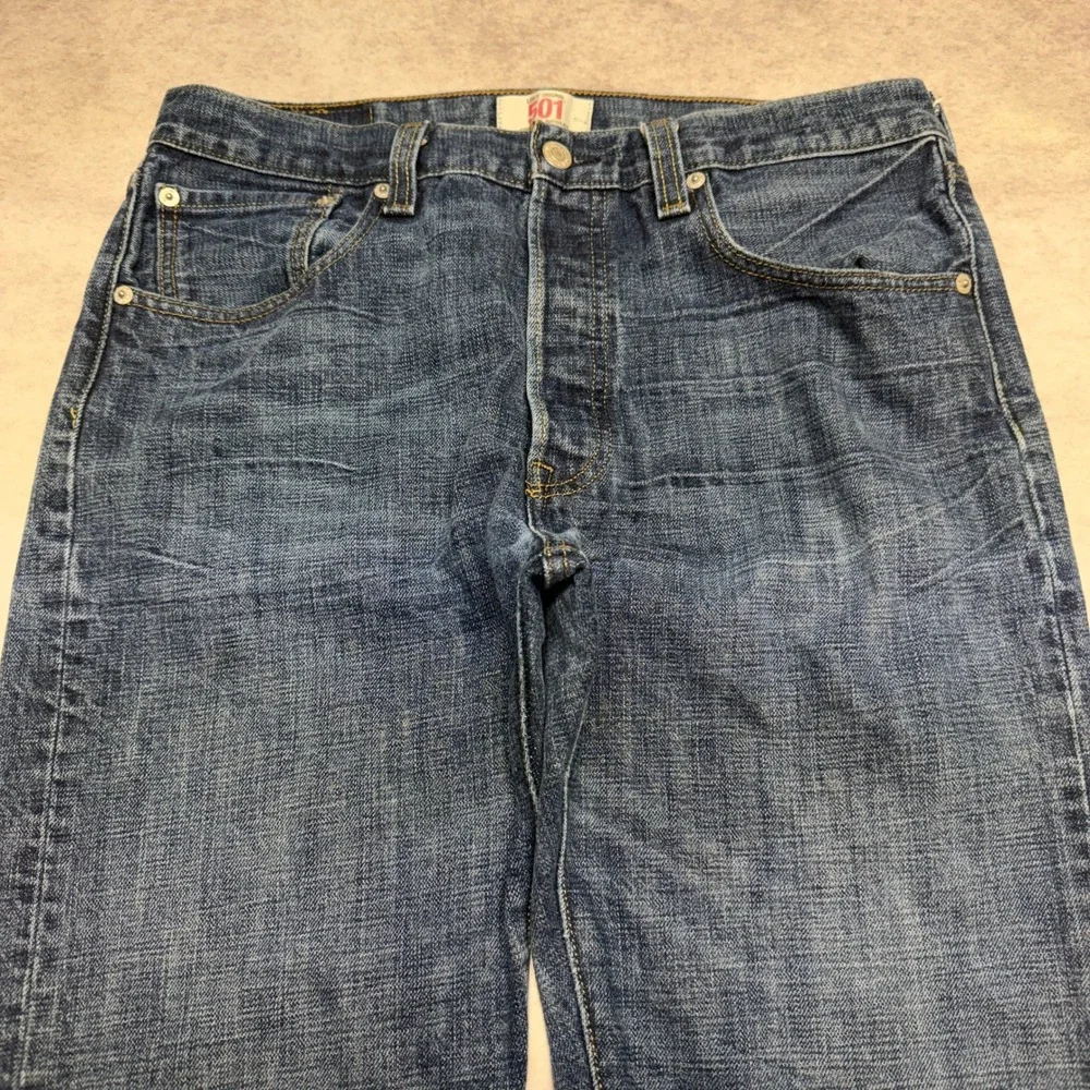 Levis 501xx Mens Jeans 33x30 Blue Straight Leg Button Fly Vintage Y2K Streetwear